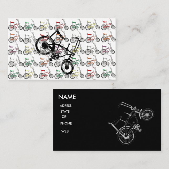 TARJETA de VISITA CLÁSICA de la BICICLETA SCHWINN (Anverso / Reverso)