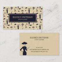 Tarjeta de visita clásica de moda de los años 50