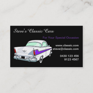 Tarjeta de visita clásica del coche