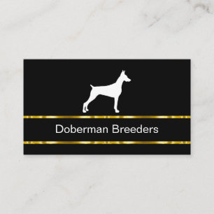 Tarjeta De Visita Clásica Doberman Pinscher Dog Breeder Business Car