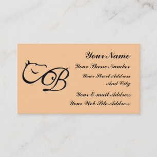 Tarjeta de visita clásica ecuestre del caballo de