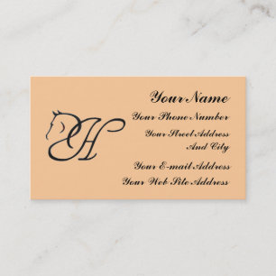 Tarjeta de visita clásica ecuestre del caballo de
