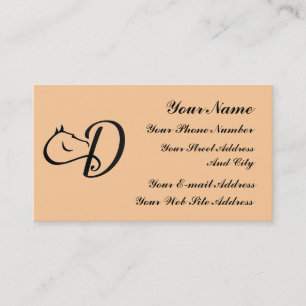 Tarjeta de visita clásica ecuestre del caballo de