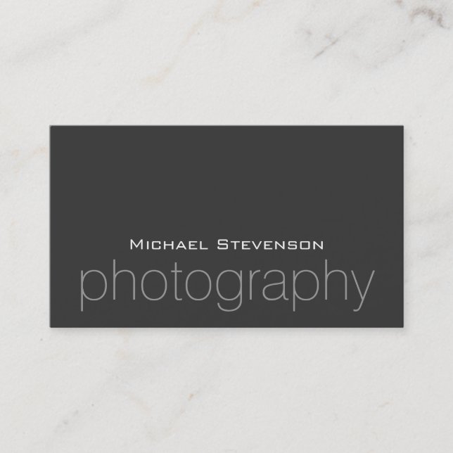 Tarjeta de visita clásica Gray de Moda de moda (Anverso)