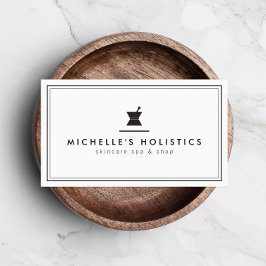 Tarjeta De Visita Clásica medicina holística apothecary White