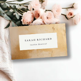 Tarjeta De Visita Clásica Moda artística Beige Óleo pintura textura