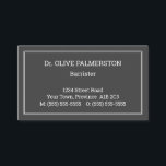 Tarjeta de visita clásica, nostálgica y vintage<br><div class="desc">Este clásico y nostálgico diseño de tarjetas de visita incluye un nombre y apellido,  una profesión y detalles de contacto que son personalizable. También tiene un borde blanco de doble línea. Tarjetas de visita como estas pueden ser utilizadas por un profesional como un abogado o un abogado.</div>