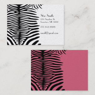 Tarjeta De Visita Clásica piel de cebra en cualquier chupa de miel c