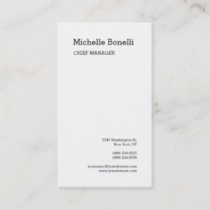 Tarjeta De Visita Clásica profesional Minimalista en blanco y negro