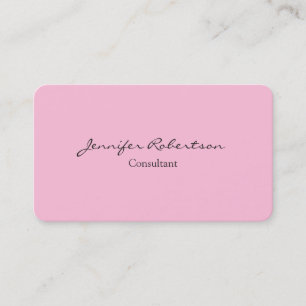 Tarjeta De Visita Clásica Simple Rosa Llanto Único