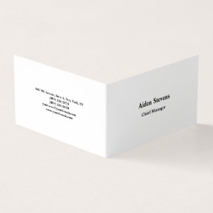 Tarjeta De Visita Clásica simple y Minimalista