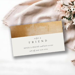 Tarjeta De Visita Clásica textura de pintura al óleo de oro de Beige