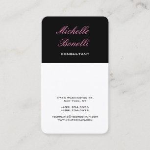 Tarjeta De Visita Clásica vertical Feminine Stylish Trendy