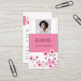 Tarjeta De Visita Clásica y moderna foto profesional del florecimien