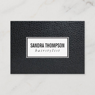 Tarjeta De Visita Clásicamente Elegante Cuero Faux