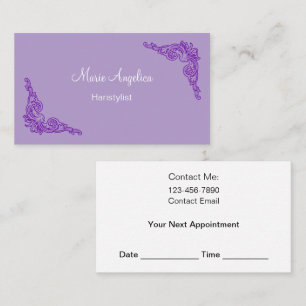 Tarjeta De Visita Clásicas Hairstylist Citas de Negocios Nuevas