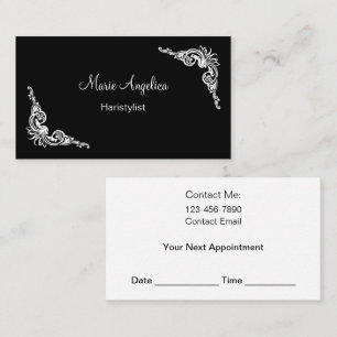 Tarjeta De Visita Clásicas Hairstylist Citas de Negocios Nuevas
