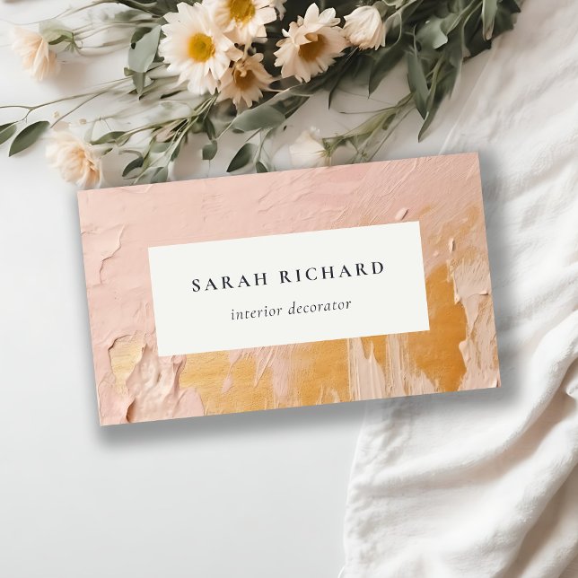 Tarjeta De Visita Clásico Arbusto Artístico Pintura de Aceite de Oro (Subido por el creador)