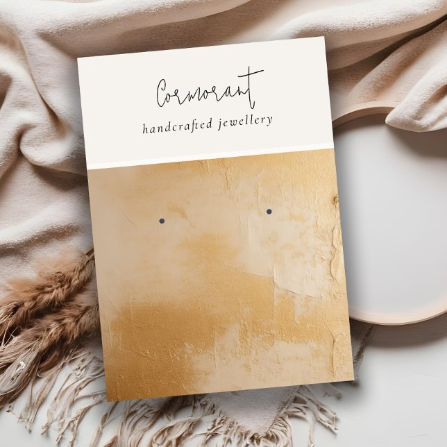 Tarjeta De Visita Clásico Beige Oro Pintado de aceite Textura Holder (Subido por el creador)