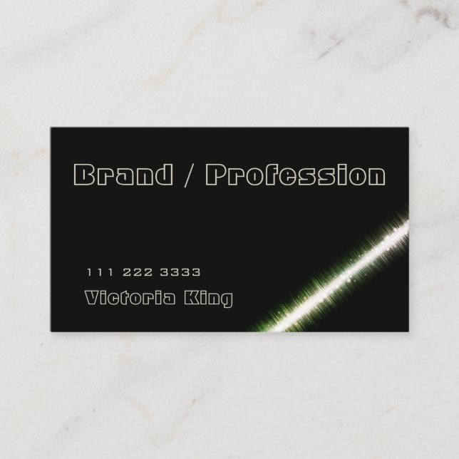 Tarjeta De Visita Clásico Black Simple Event Planner Cosmetic Beauty (Anverso)