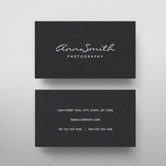 Tarjeta De Visita Clásico Blanco y Negro (Subido por el creador)