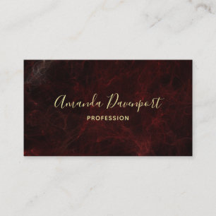 Tarjeta De Visita Clásico Burgundy Marble Resumen Fondo