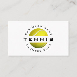 Tarjeta De Visita Clásico Club de Tenis Moderno Logo Mundial Social