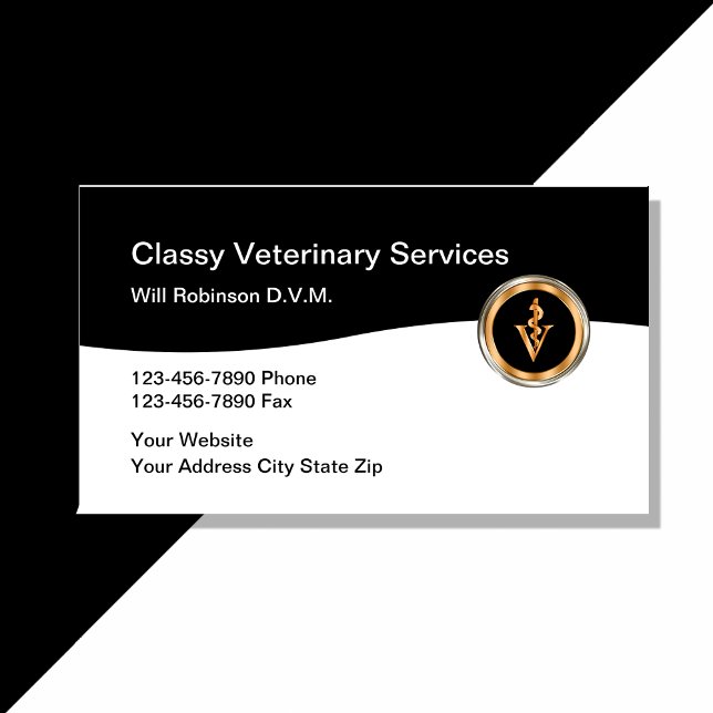 Tarjeta De Visita Clásico cuidado veterinario de mascotas (Subido por el creador)