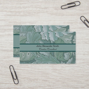 Tarjeta De Visita Clásico de Armonía Botánica William Morris Acanthu