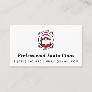 Tarjeta De Visita Clásico de Navidades Profesionales de Santa Claus