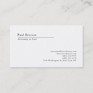 Tarjeta De Visita Clásico Elegante Sencillo Profesional