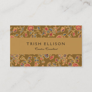 Tarjeta De Visita Clásico Flor Bonito Chintz Diseño floral suave