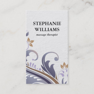 Tarjeta De Visita Clásico floral / Blanco