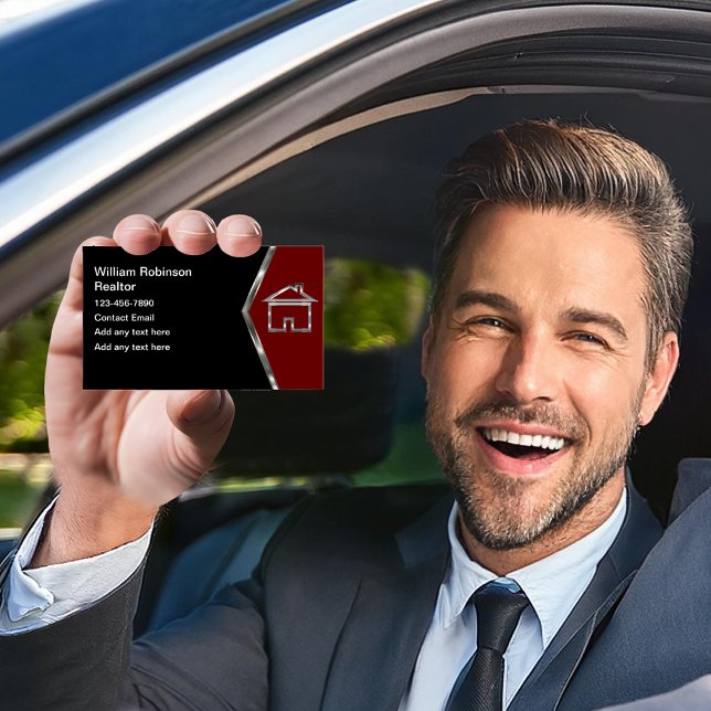 Tarjeta De Visita Clásico Guay Realtor Real Estate (Subido por el creador)