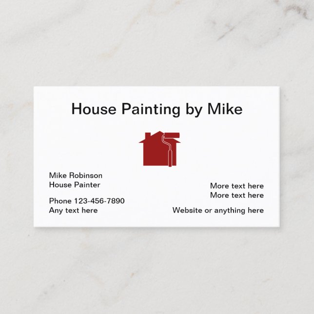 Tarjeta De Visita Clásico House Painter Genérico (Anverso)