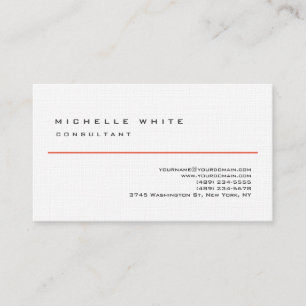 Tarjeta De Visita Clásico Linen Rojo Clásico Elegante Profesional