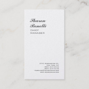 Tarjeta De Visita Clásico Minimalista Profesional Premium Perla
