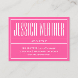 Tarjeta De Visita Clásico Moderno Profesional Blanco y Rosa