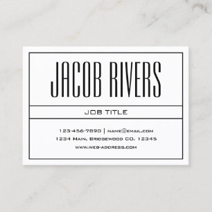 Tarjeta De Visita Clásico moderno profesional negro y blanco