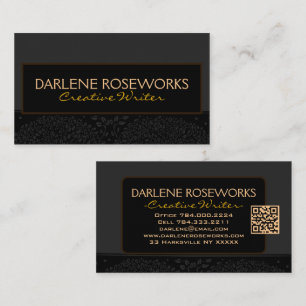 Tarjeta De Visita Clásico moderno simple oro negro