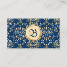 Clásico Monograma Medieval Gold Midnight Blue Dama