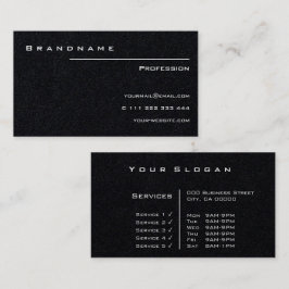 Tarjeta De Visita Clásico negro Personalizado profesional Clásico Li