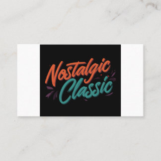 Tarjeta De Visita Clásico nostálgico