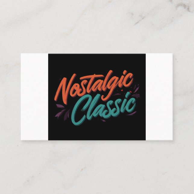 Tarjeta De Visita Clásico nostálgico (Anverso)