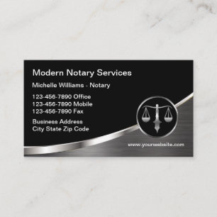 Tarjeta De Visita Clásico Notario Único de Servicios Públicos