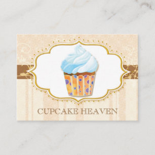 Tarjeta De Visita Clásico pastel de panadería Beige