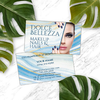 Tarjeta De Visita Clásico Patrón de arte de arte de mármol blanco de