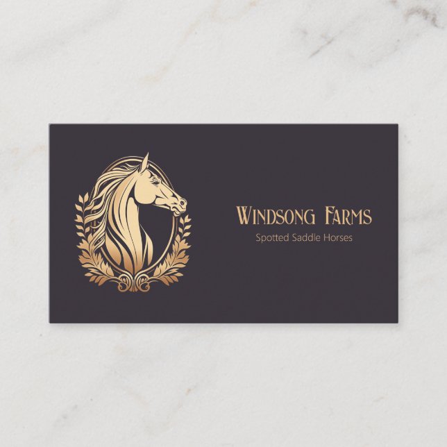 Tarjeta De Visita Clásico Personalizado moderno Caballo de Granja Eq (Anverso)
