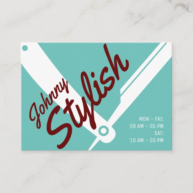 Tarjeta De Visita Clásico profesional destaca el azul (Anverso)