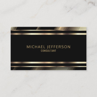 Tarjeta De Visita Clásico Profesional Gold y Black
